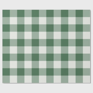 Waldgrünes großes Buffalo-Karo-Gingham Geschenkpapier