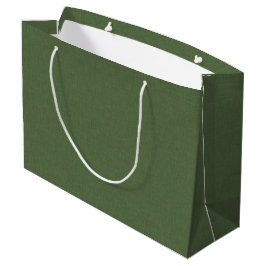 Waldgrünes Leinenstrukturbild Goldrahmen Große Geschenktüte