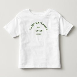 Waldgrünes Wappen Familienausflug Camping Kleinkind T-shirt