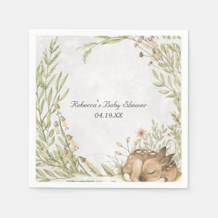 Waldhirsch-Baby-Party Personalisiert Serviette