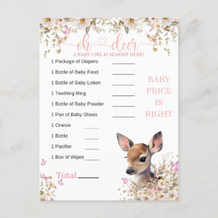 Waldhirsch-Baby-Party-Spiel Postkarte
