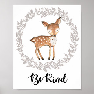 Waldhirsch-Druck Poster