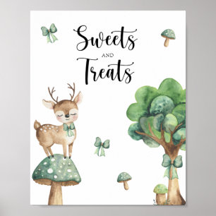 Waldhirsch - Süßigkeiten und Leckereien Baby Showe Poster