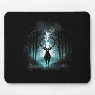 Waldhirsch-Wildtier-Tierillustration 2 Mousepad