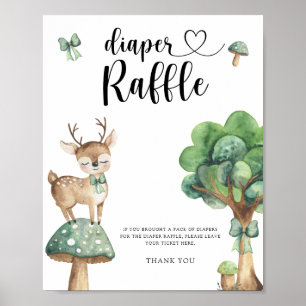 Waldhirsch - Windel-Raffle-Poster Poster
