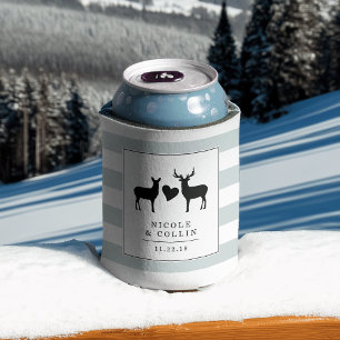 Waldhirsche Buck & Doe Gastgeschenk Hochzeit Dosenkühler