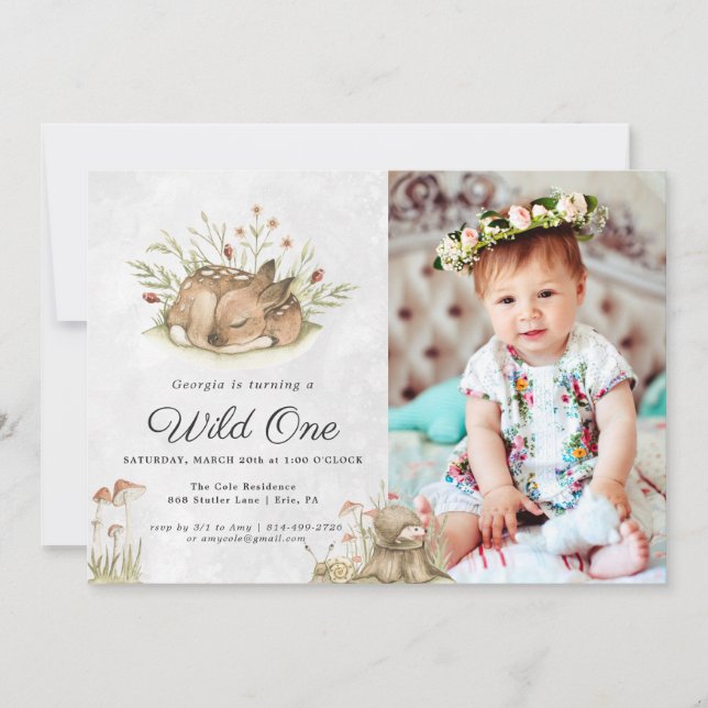 Waldhirsche | Einladung von Waldbrennen (Vorderseite)