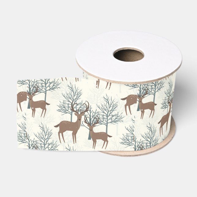 Waldhirsche Ripsband (Spule)