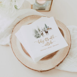 Waldhirsche Winterbaby Dusche Serviette