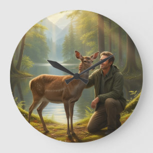 Waldhirschuhr Große Wanduhr