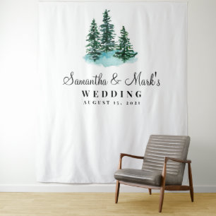 Waldhochzeitskulisse, Fotobox-Requisite Wandteppich