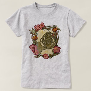 Waldhorn Bandlager Kunst Hörner Bandlehrer       T-Shirt