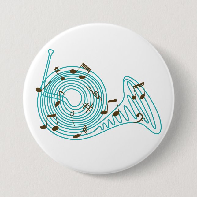 Waldhorn-Knopf Button (Vorderseite)
