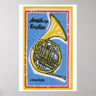 Waldhorn - Streichholzschachtel-Druck - Ästhetisch Poster