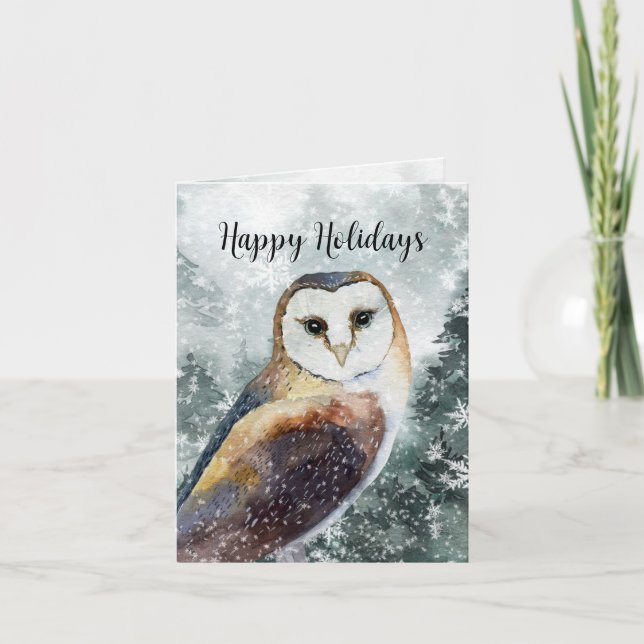 Waldhühnerkarte - Happy Holiday Card Feiertagskarte (Vorderseite)