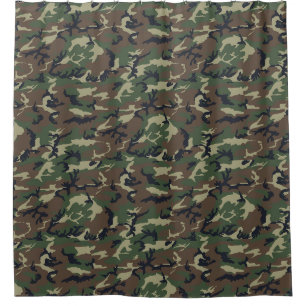 Waldkabine in der Camouflage Holz  Jungen Bad Camo Duschvorhang