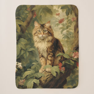 Waldkatze in üppigen Foliage Sherpadecke