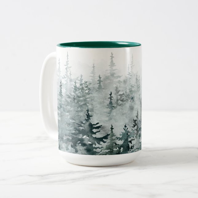 Waldkiefer Zweifarbige Tasse (Vorderseite Links)