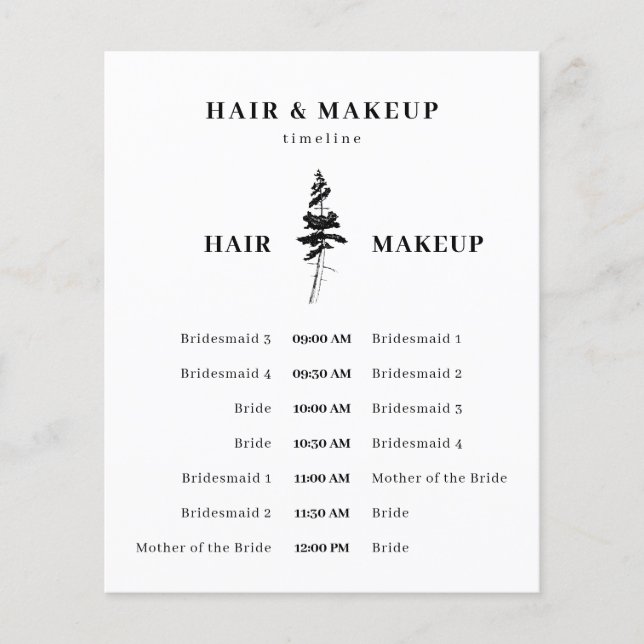 Waldkiefernhaar - Zeitplan Flyer (Vorne)