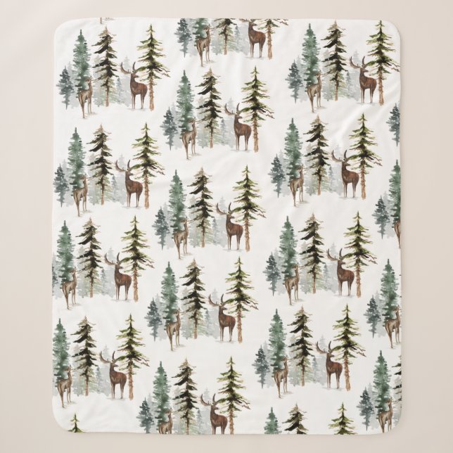 Waldkiefernwald Rentierstag & Doe Sherpadecke (Vorderseite)