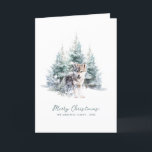 Waldkiefernwald Wolf Frohe Weihnachten geklappt<br><div class="desc">Ein kleiner Wolf liegt in einem Kiefernwald im Winter. Frohe Weihnachten ist in einem einfachen Skript unten geschrieben,  mit einer zusätzlichen Zeile unten,  um die Maßnahme weiter anpassen. Der gesamte Text auf dieser Karte kann bearbeitet werden. Es gibt eine Weihnachtsbotschaft,  die Sie auf der Rückseite personalisieren können.</div>