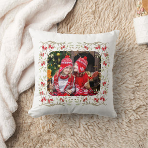 Waldland Antler und Winter Berry Family Foto Kissen