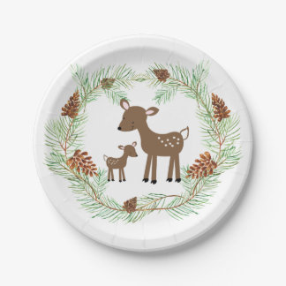 Waldland Deer Pinecone Wald Pappteller