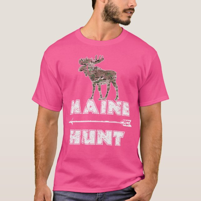 Waldland Elche Shirt Maine Natur Wandern G (Vorderseite)