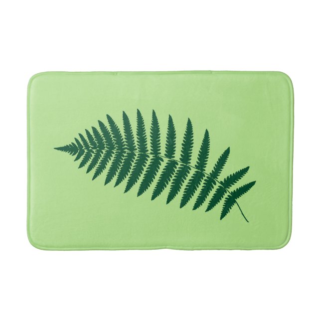 Waldland Fern 2, Smaragd und leicht grün Badematte (Vorderseite)