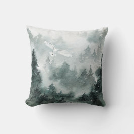 Waldland Foggy Mountain Forest Circloning White Ow Kissen