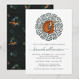 Waldland Fox & Hare | Forest Baby Dusche Einladung