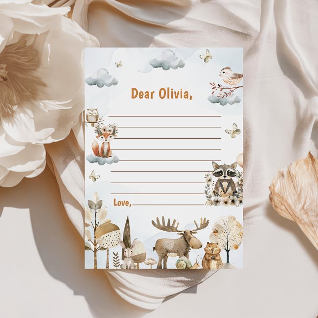 Waldland Geburtstagszeit Kapselnotizkarte Einladung (Von Creator hochgeladen)