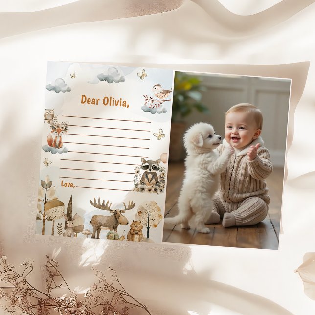 Waldland Geburtstagszeit Kapselnotizkarte Einladung (Von Creator hochgeladen)