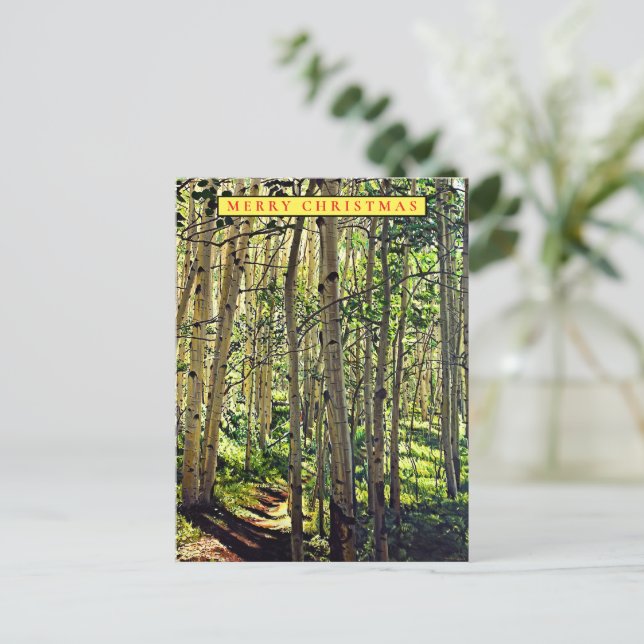 Waldland in der Aspens-Urlaubskarte Feiertagspostkarte (Stehend Vorderseite)