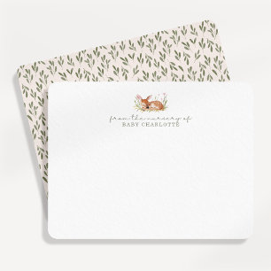 Waldland-Kinderzimmer - Gender-Neutral-Note-Karte Ankündigung