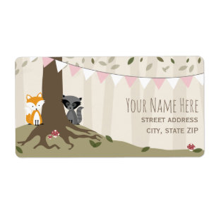 Waldland-Kreaturen, Girl-Baby-Duschlabel