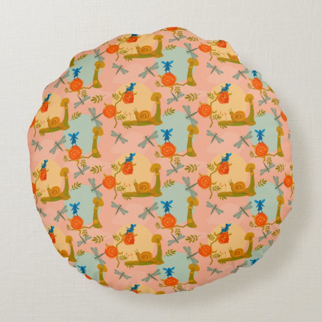 Waldland Mairytale Rundes Kissen (Rückseite)