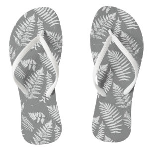 Waldland-Muster, grau/grau/weiß Flip Flops