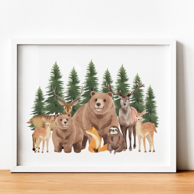 Waldland Natur Wildtiere Kinderzimmer Dekoration (Woodland Nature Wild Animals Nursery Decor)