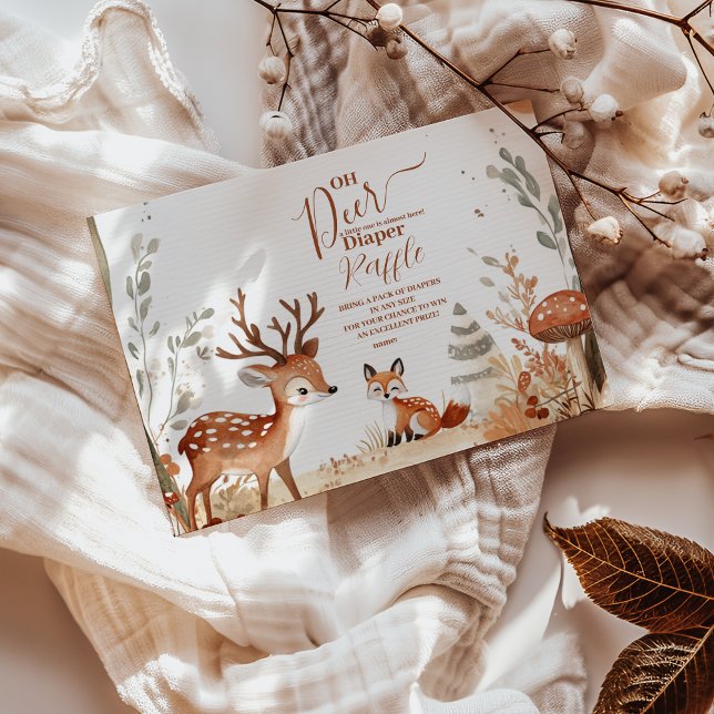 Waldland Oh Deer Forest Diapper Raffle Begleitkarte (Von Creator hochgeladen)