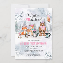Waldland ONEderland Birthday Girl Einladung