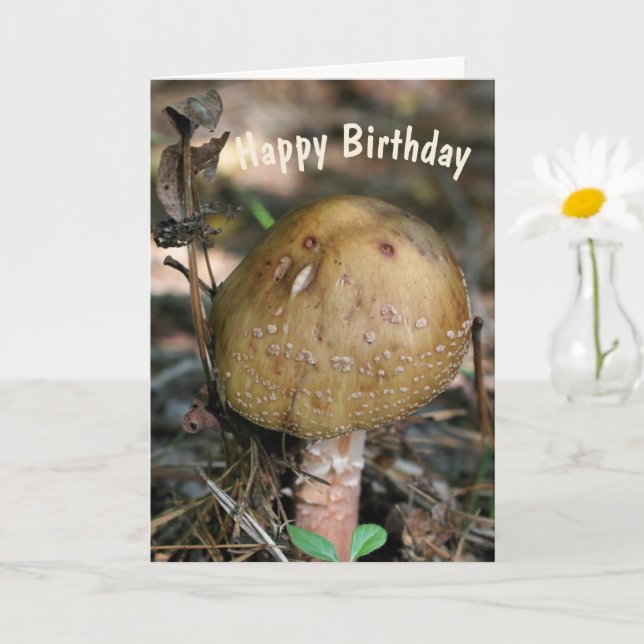 Waldland Pilznatur Geburtstag Karte (Kleine Pflanze)