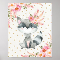 Waldland Raccoon Kinderzimmer Kunst, Dichtung und 
