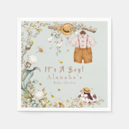 Waldland Tierwelt Rustikaler Junge Serviette