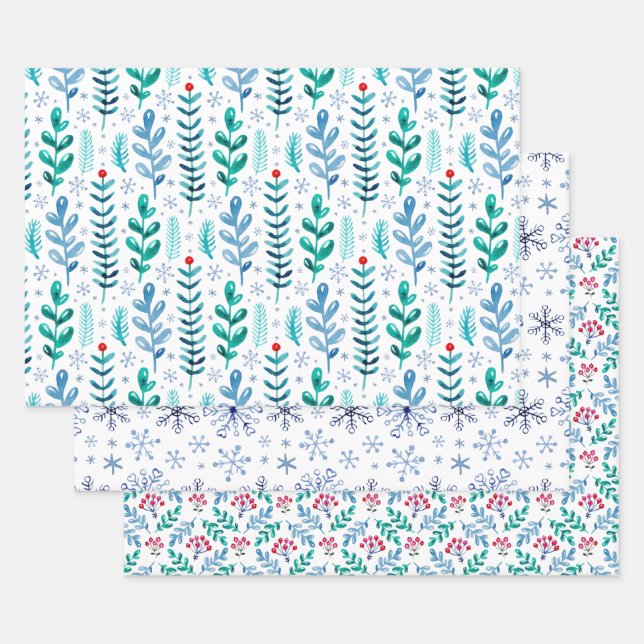 Waldland Weihnachten Winterwald Berries Geschenkpapier Set (Set)