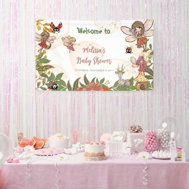 Waldland Whimsical Bezaubernde Wald Fairy &Ladybug Banner (Party)