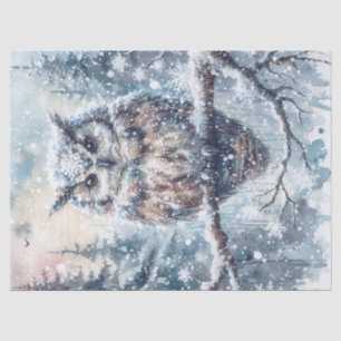 Waldland Winter Owl Seidenpapier