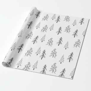 Wäldlandbaumwinterpapier Geschenkpapier