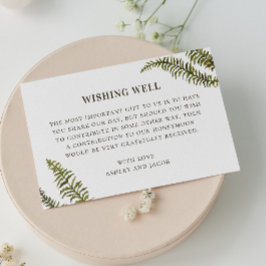 Waldlandfarn. Hochzeitswünsche Begleitkarte