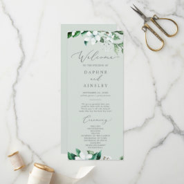 Waldlandgrün | Mint Green Wedding Program Programm